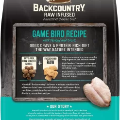 Merrick Backcountry Freeze Dried Raw Infused Grain Free Game Bird Recipe Dry Dog Food, 20 lbs.
