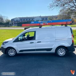 Vantech Heavy Duty 2 Bar Ladder Roof Rack Fits: Transit Connect 2014-On (Black)
