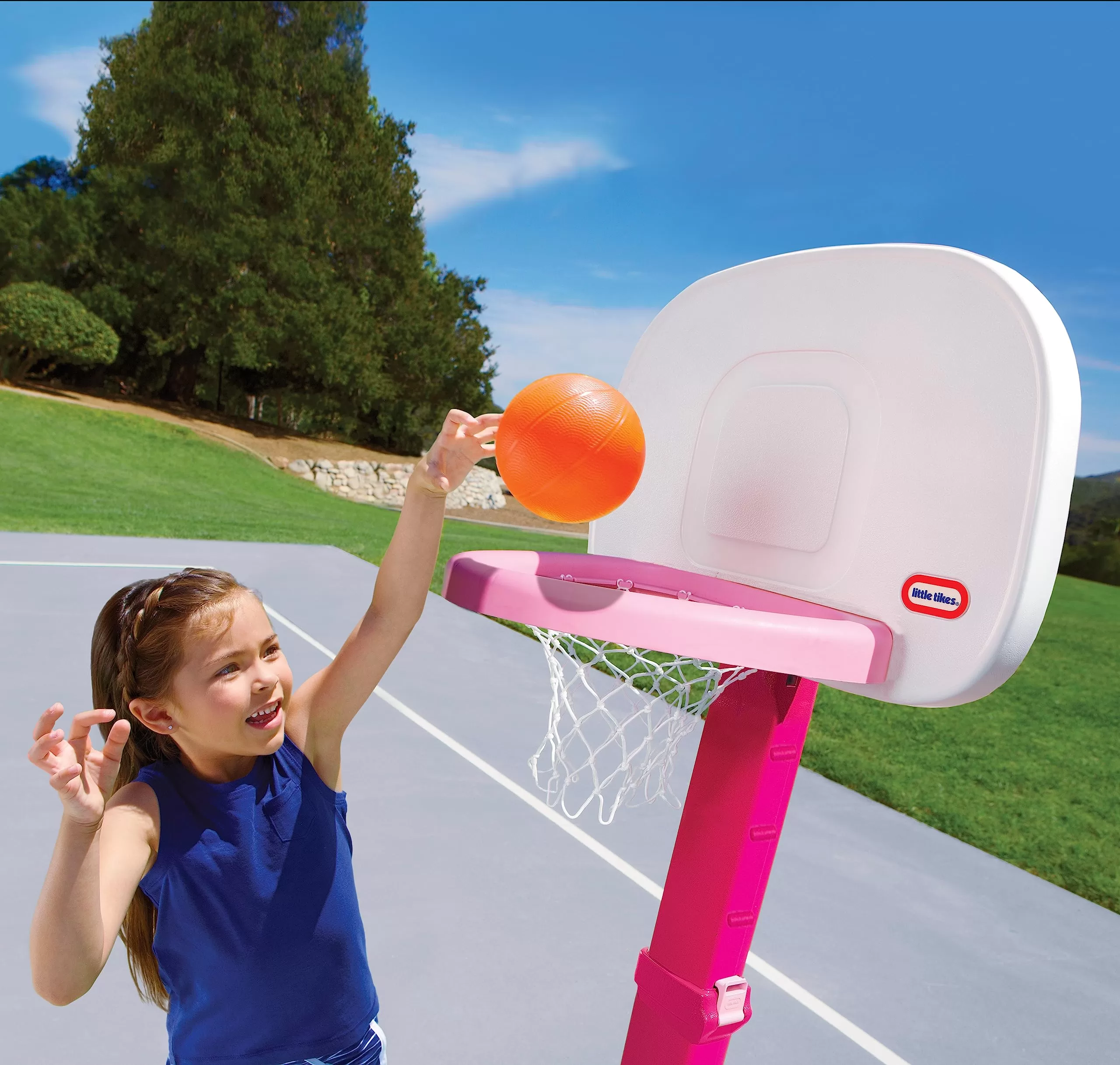 Little Tikes Easy Score Basketball Set, Pink, 3 Balls - Image 3