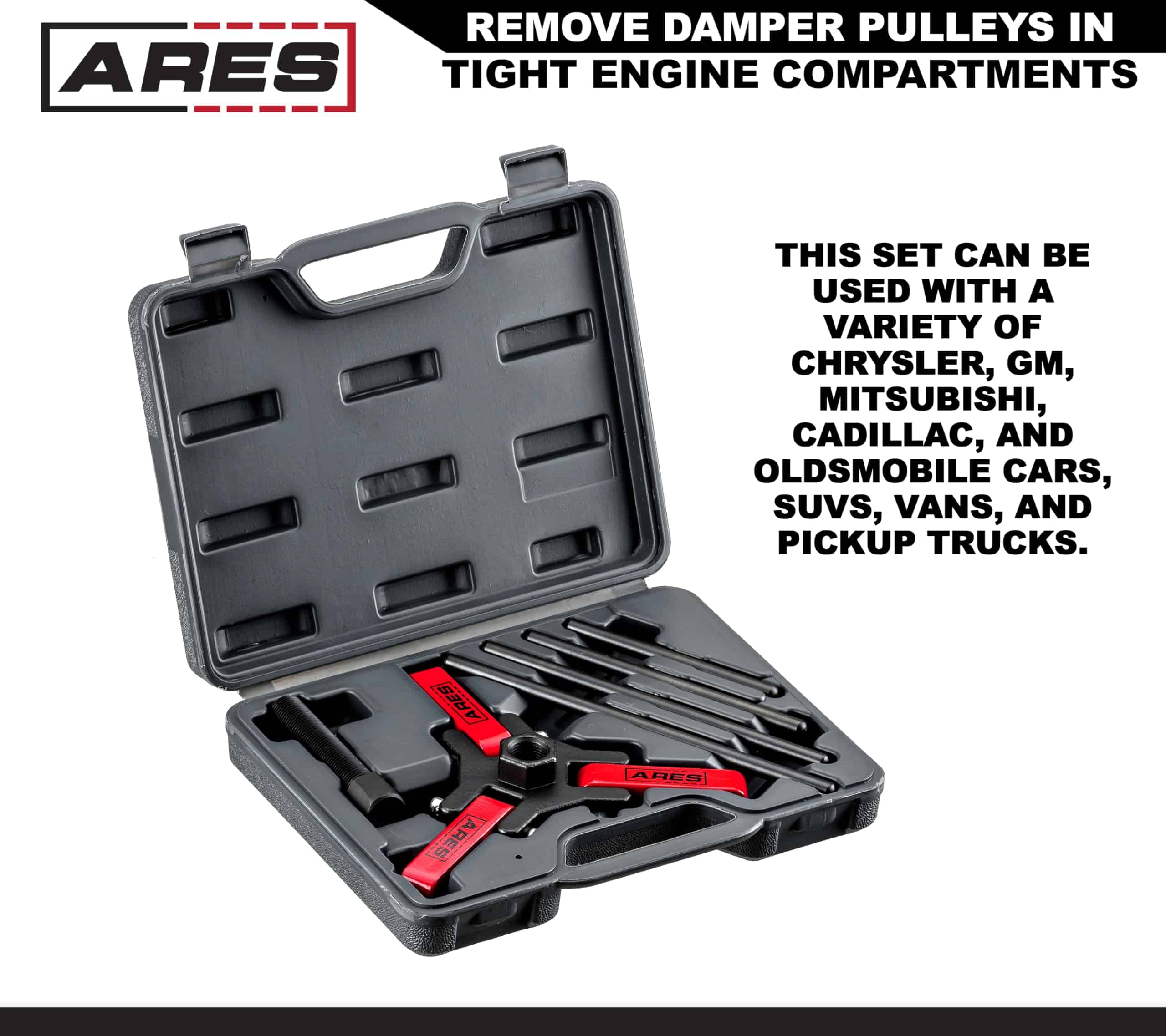 ARES 71002 - Harmonic Balancer Puller Set - Storage Case Included - Image 5