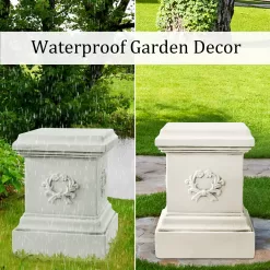 TOETOL Garden Outdoor Statues Classic Plinth Sculptures Decor Base Riser 16.7