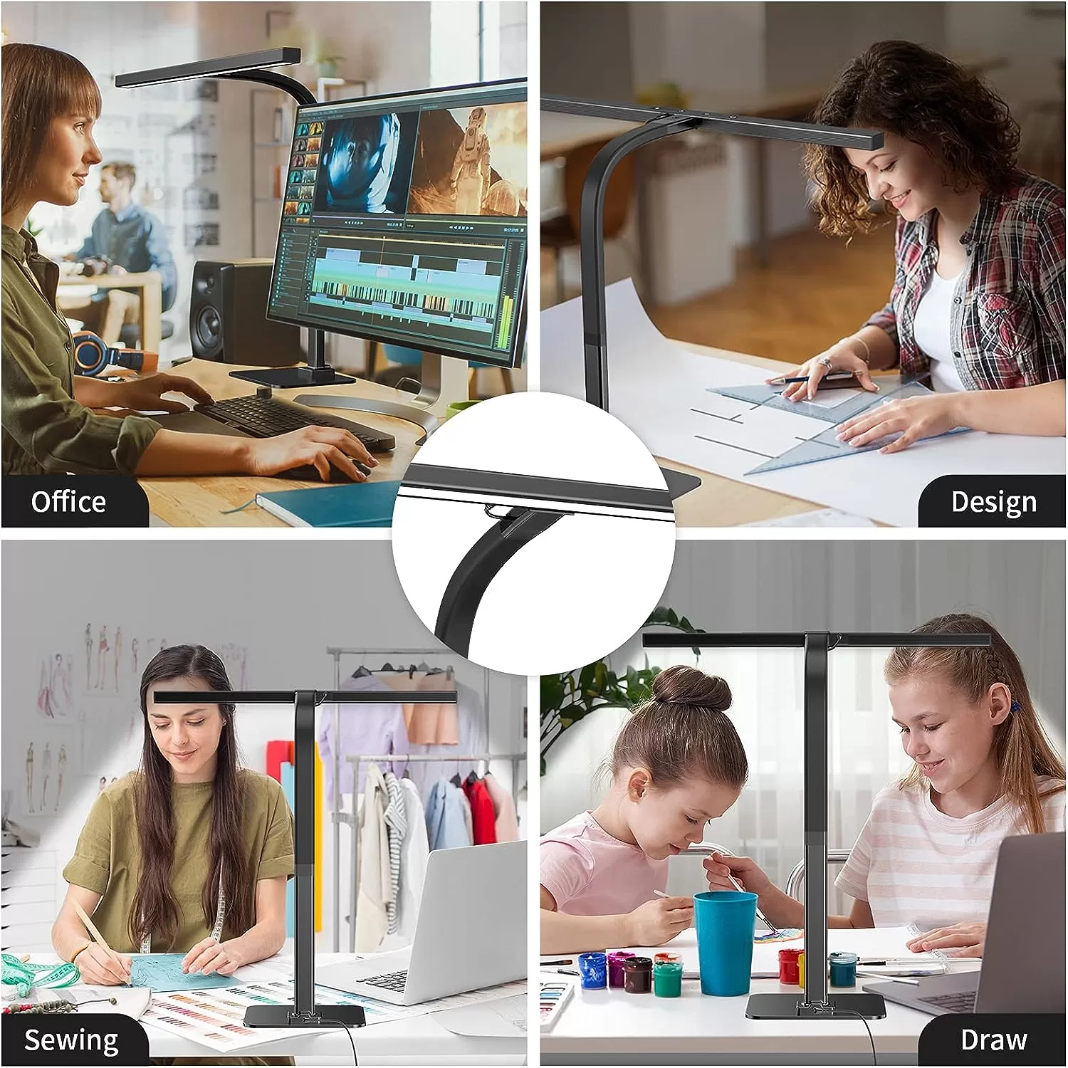 EppieBasic Led Desk Lamp, Architect Desk Lamps for Home Office - Black