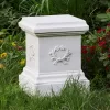 TOETOL Garden Outdoor Statues Classic Plinth Sculptures Decor Base Riser 16.7" Magnesium Oxide Stone Grey Yard Patio Deck Home Hallway Sculpture