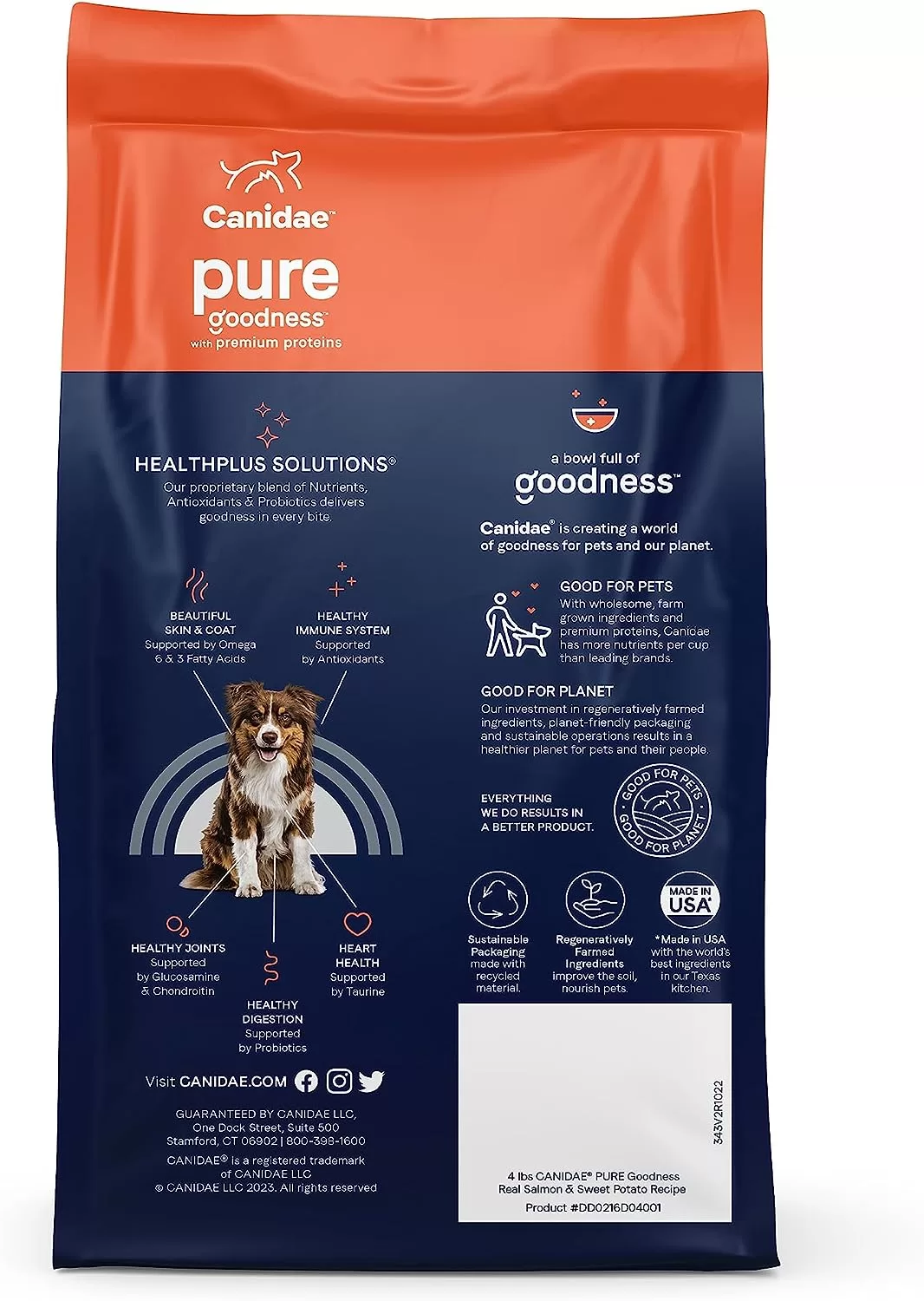 Canidae Pure Real Salmon & Sweet Potato Recipe Adult Dry Dog Food, 22 lbs.