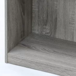 Furinno Basic 3-Tier Bookcase Storage Shelves, French Oak Grey