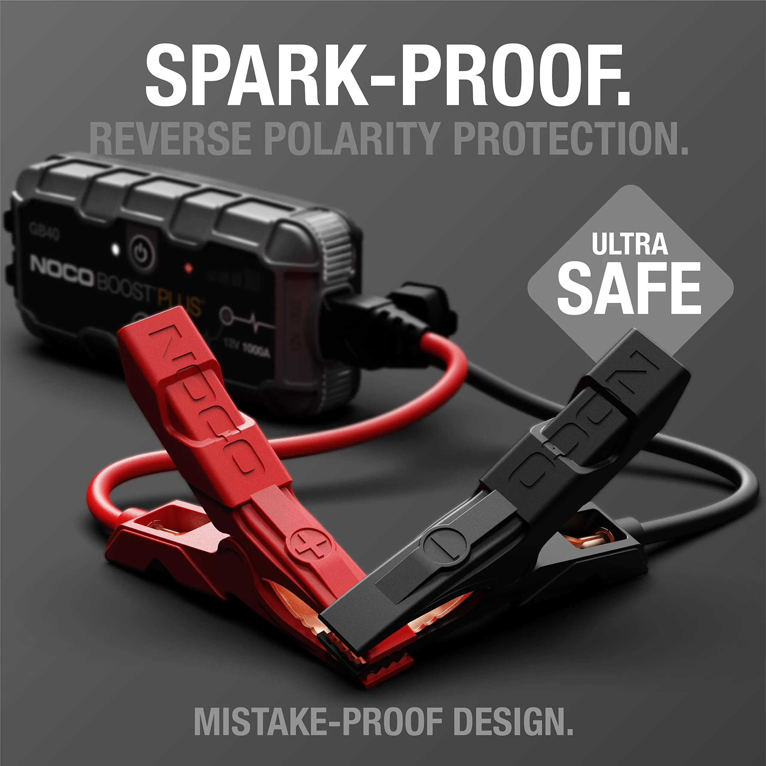 NOCO Boost Plus GB40 1000A UltraSafe Car Battery Jump Starter, 12V Jump Starter Battery Pack