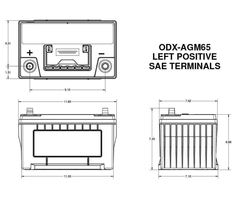 Odyssey ODX-AGM65 Extreme AGM Battery
