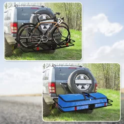 Karmas Product 500 Lbs. Capacity Folding Hitch Mount Cargo Carrier 60’’ x 24’’ x 6.5’’