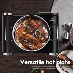 Cusimax Hot Plate Electric Burner, Single Burner Cast Iron hot plates