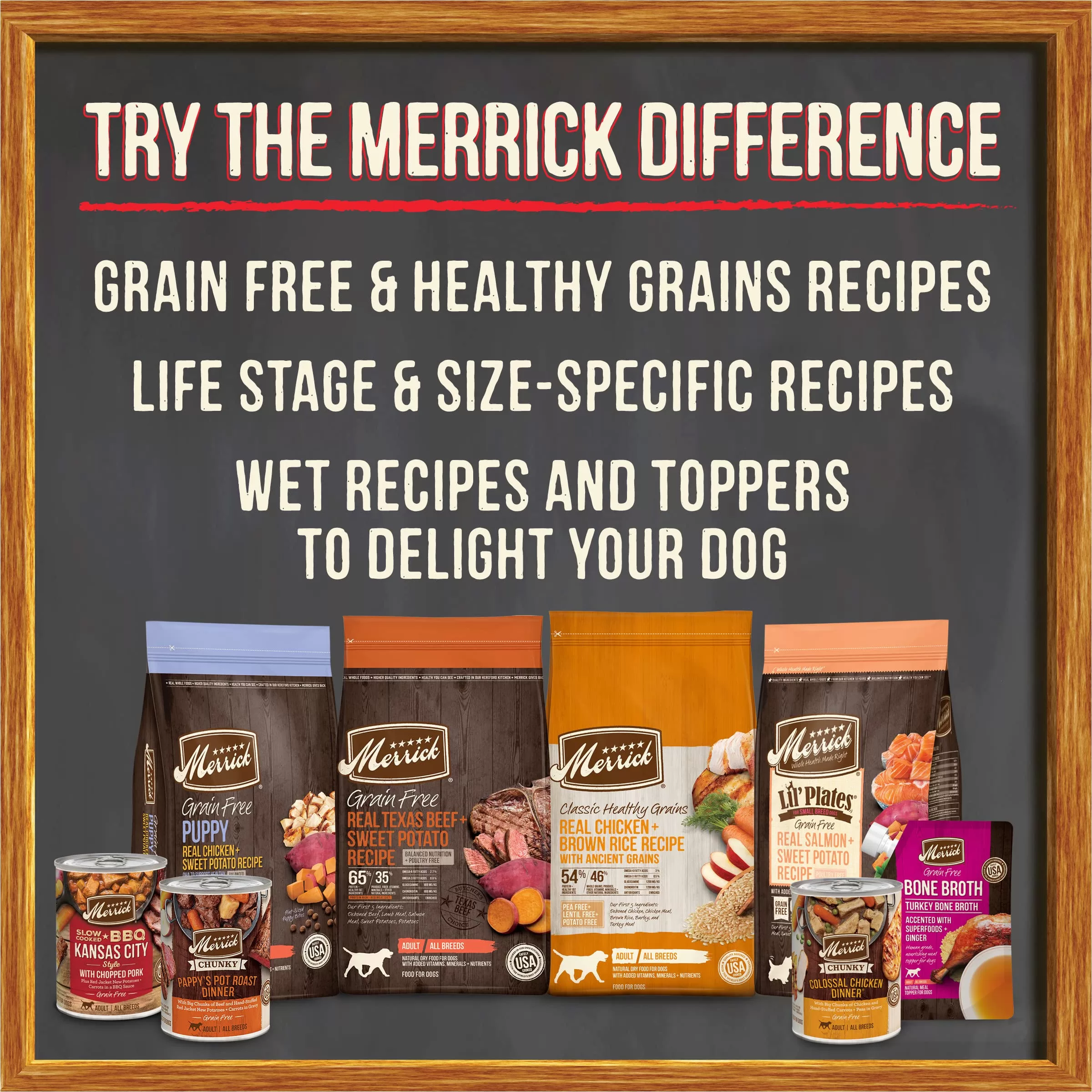 Merrick Dry Dog Food, Real Chicken and Sweet Potato Grain Free Dog Food Recipe - 22.0 lb. Bag