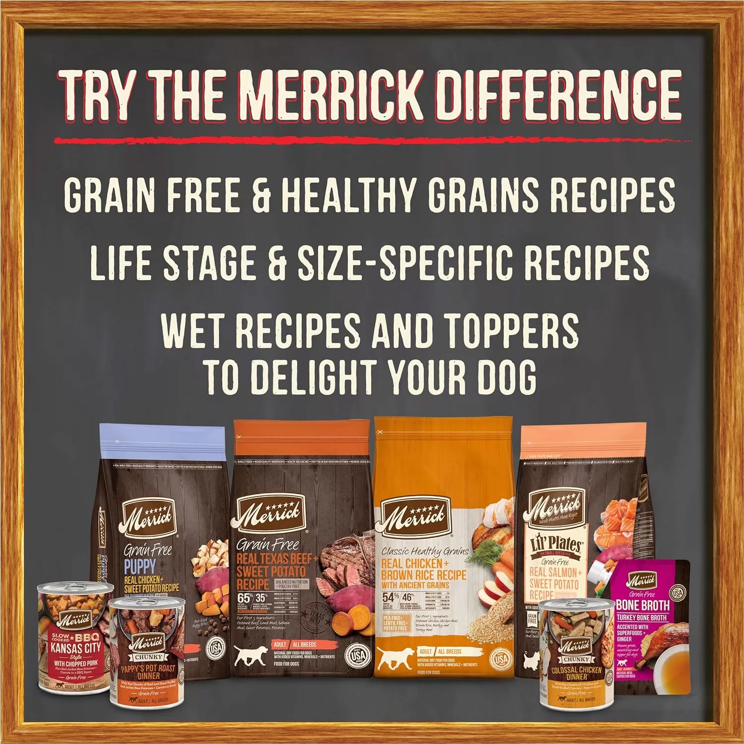 Merrick Grain Free Real Bison, Beef & Sweet Potato Recipe Dry Dog Food, 22 lbs.