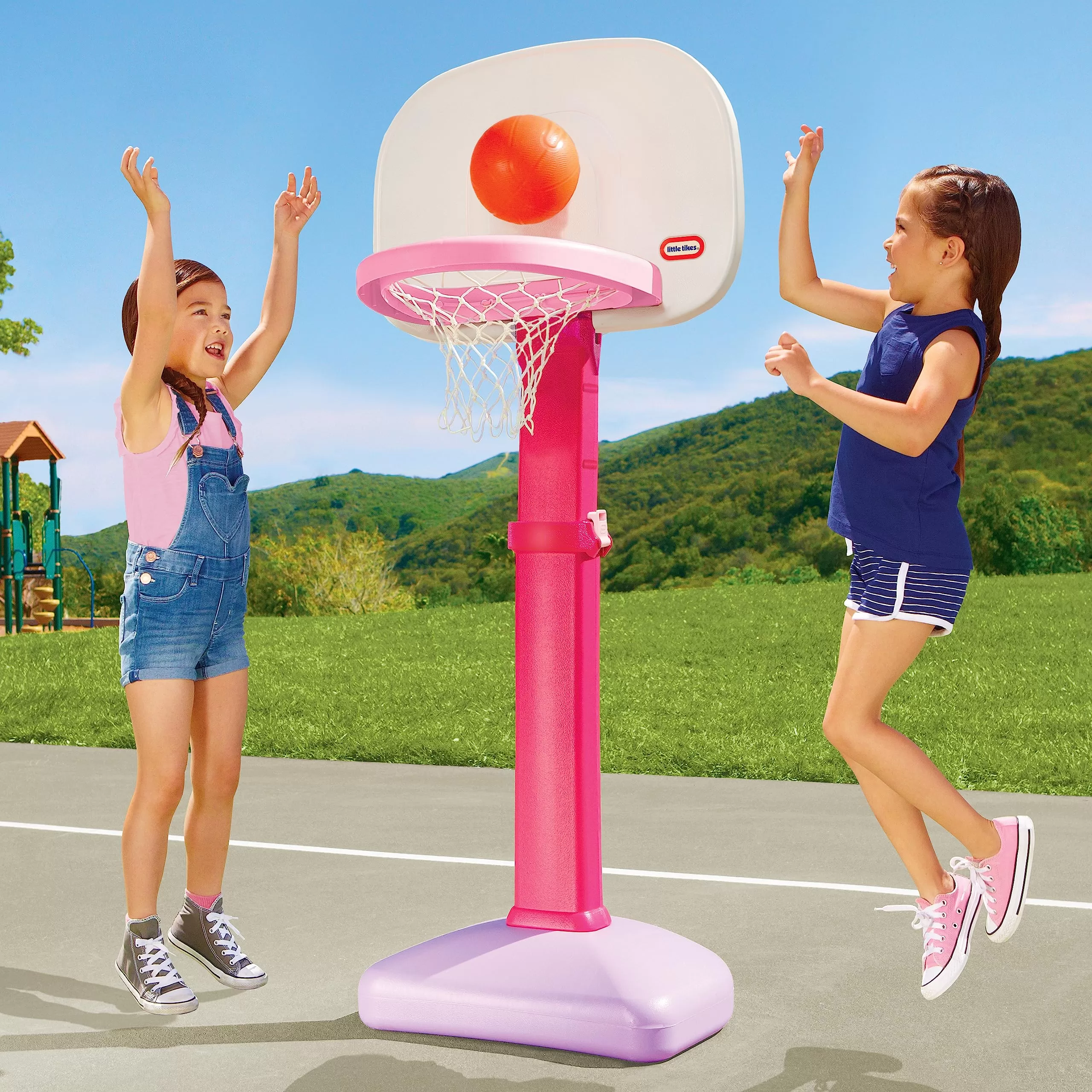 Little Tikes Easy Score Basketball Set, Pink, 3 Balls - Image 5