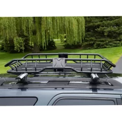 Heavy Duty Vehicle Roof Cargo Basket with Wind Fairing