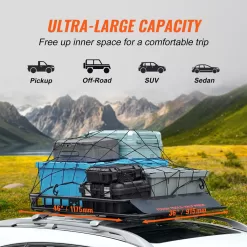 BENTISM Roof Rack Cargo Basket 200 LBS Capacity 46