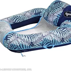 AQUA Zero Gravity Pool Chair Lounge, Inflatable Pool Chair, Adult Pool Float, Heavy Duty, Blue Fern