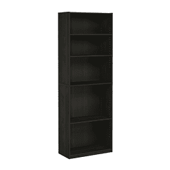FURINNO JAYA Simply Home 5-Shelf Bookcase, 5-Tier, Espresso