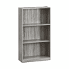 Furinno Basic 3-Tier Bookcase Storage Shelves, French Oak Grey