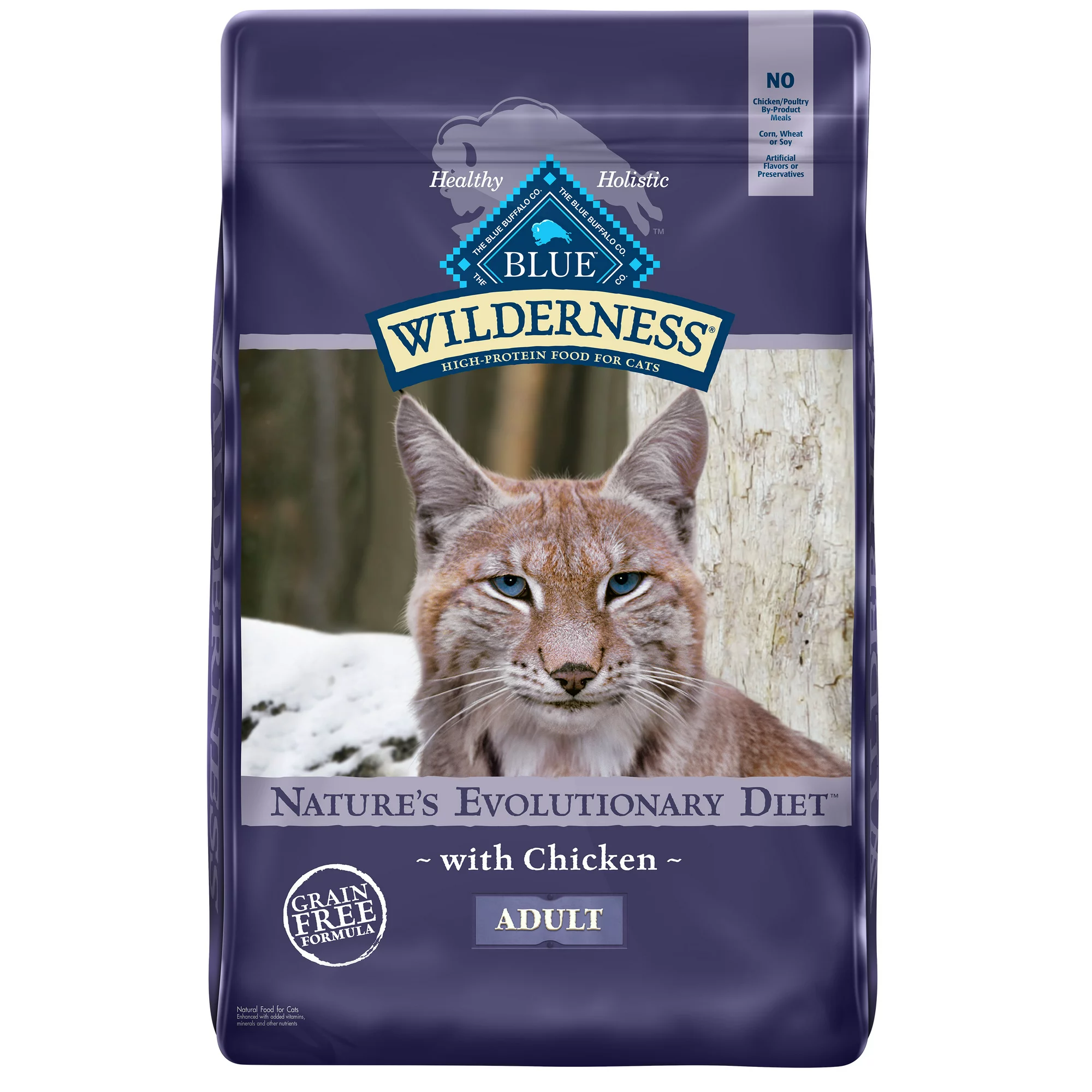 Blue Buffalo Blue Wilderness Natural Adult High Protein Chicken Dry Cat Food, 12 lbs.