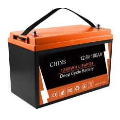 CHINS Bluetooth LiFePO4 Smart 12V 100AH Lithium Iron Battery Low Temperature Charging Mobile Phone APP