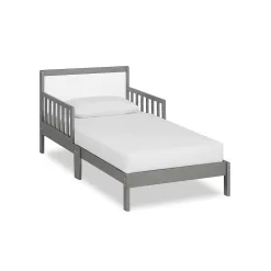 Dream On Me Brookside Toddler Bed Steel Grey White