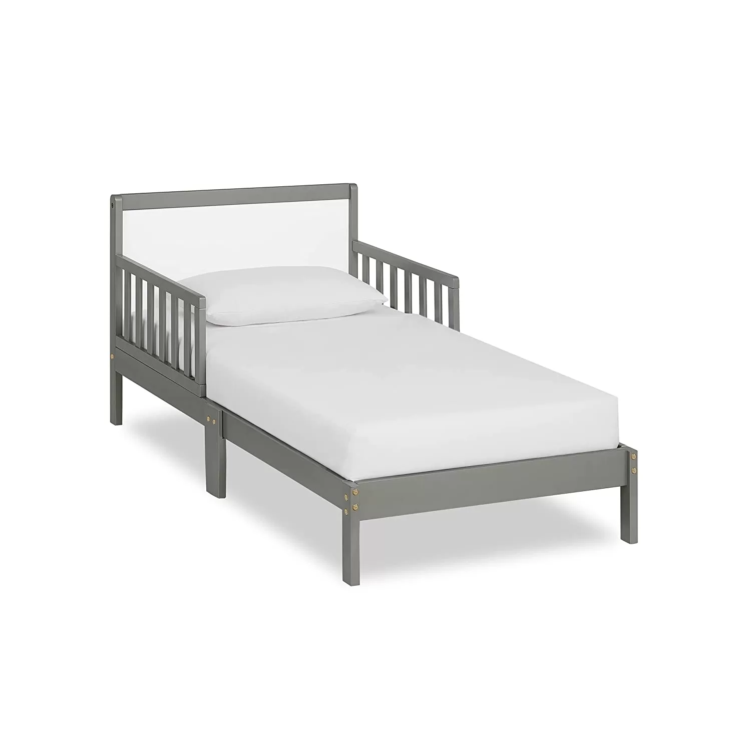 Dream On Me Brookside Toddler Bed Steel Grey White