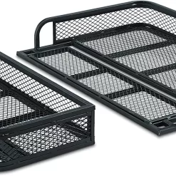 Guide Gear Universal ATV Front and Rear Cargo Basket Set, Luggage Carrier Racks, Heavy-Duty Steel Mesh, 2 Piece