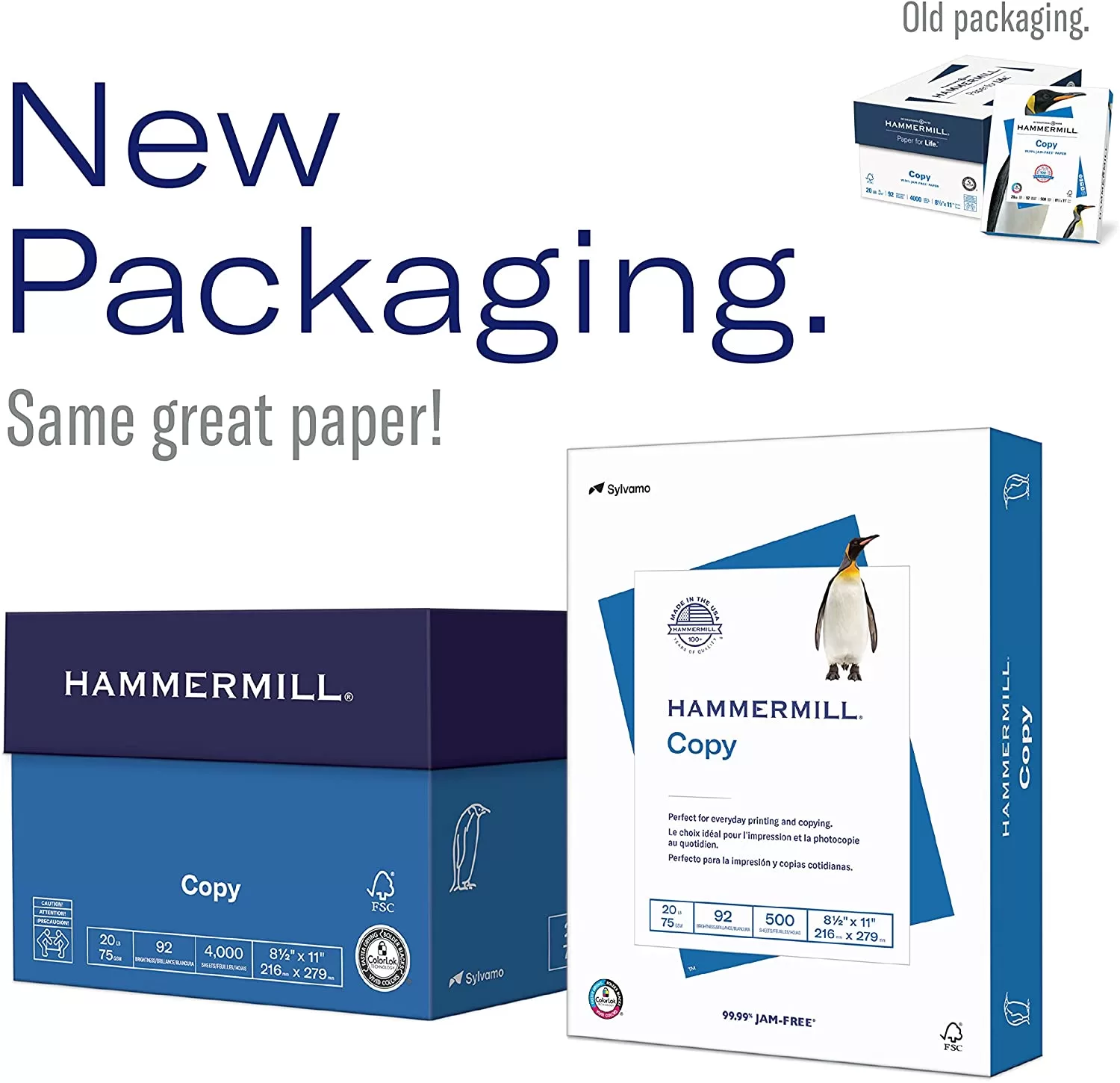 Hammermill Printer Paper, 20 lb Copy Paper, 8.5 x 11 - 5 Ream (2,500 Sheets)