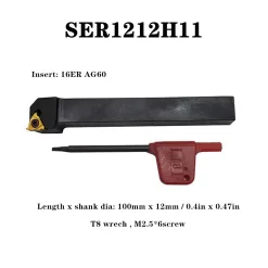 Indexable Lathe Turning Tool,1/2'' Shank 7 Pieces Carbide Turning Tool Set,Metal Lathe Tools Holder