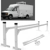 Kojem 4'-8.5' Adjustable Trailer Ladder Roof Rack for Enclosed and Open Trailers Van Aluminum