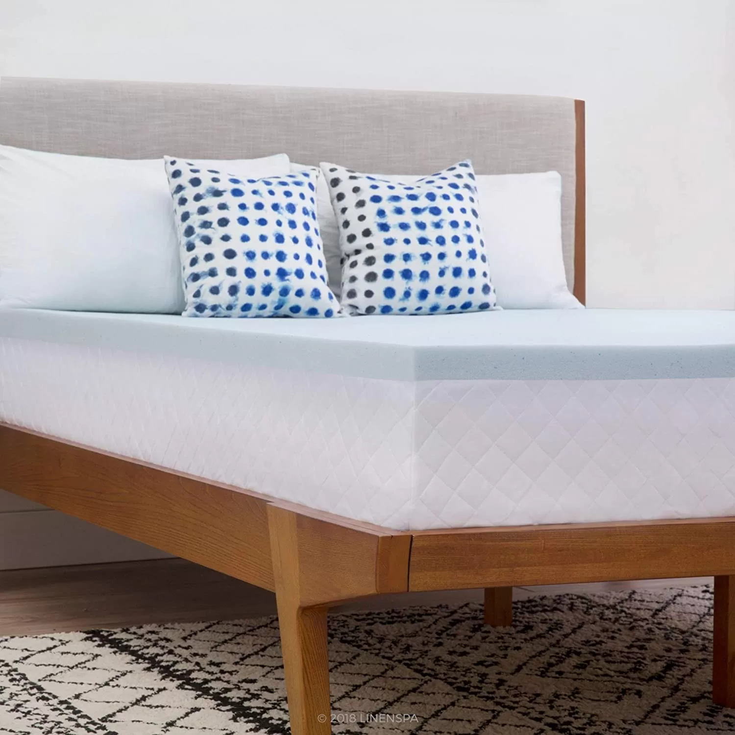 Linenspa 2 Inch Gel Infused Memory Foam Mattress Topper, Full, 2 Inch