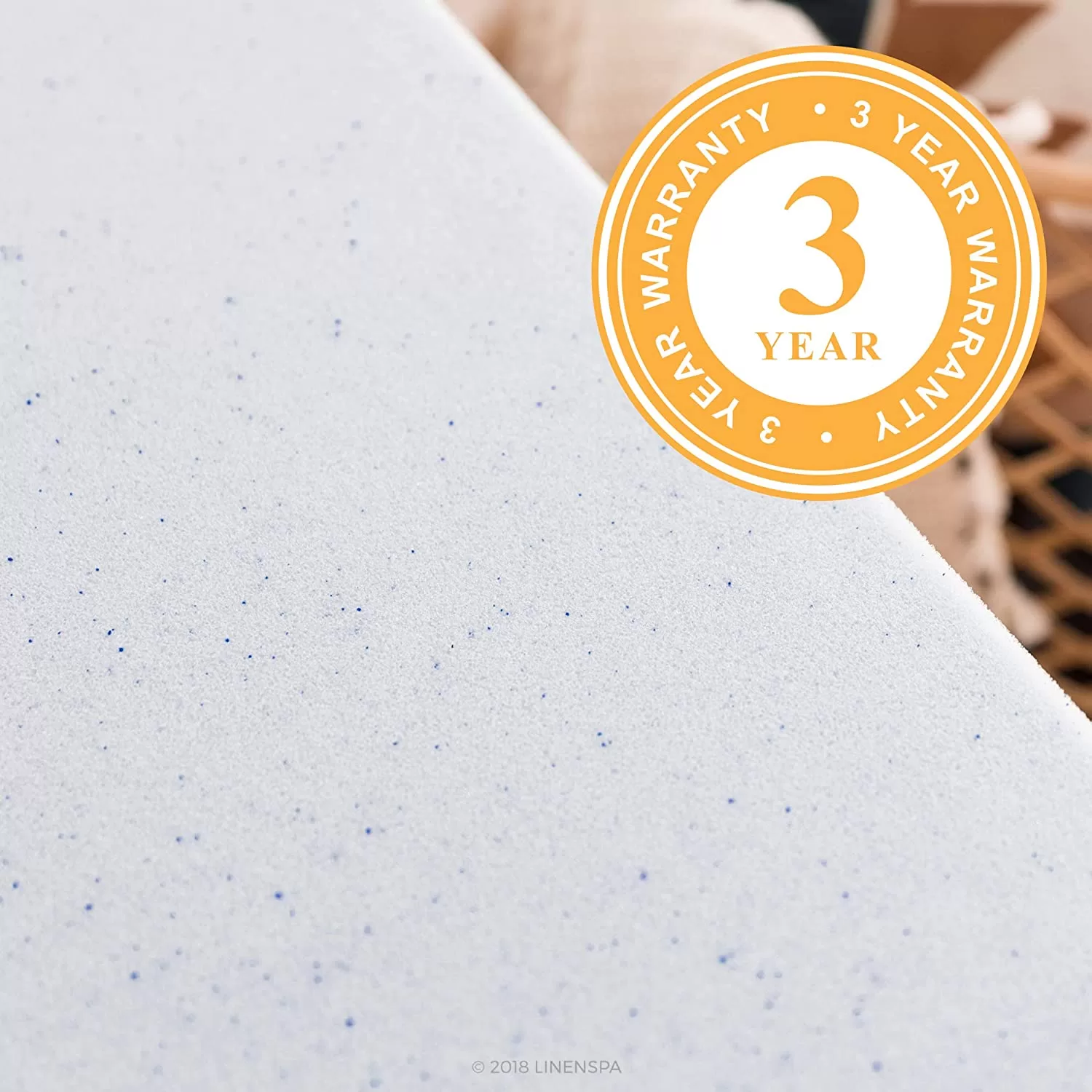 Linenspa 2 Inch Gel Infused Memory Foam Mattress Topper, Full, 2 Inch