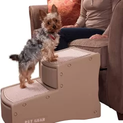 Pet Gear Easy Step II Pet Stairs, 2 Step for Cats/Dogs up to 150 Pounds, Portable, Removable Washable Carpet Tread, No Tools Required, Available in 5 Colors