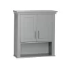 RiverRidge Somerset 22.81-in W x 24.5-in H x 7.88-in D Gray Bathroom Wall Cabinet