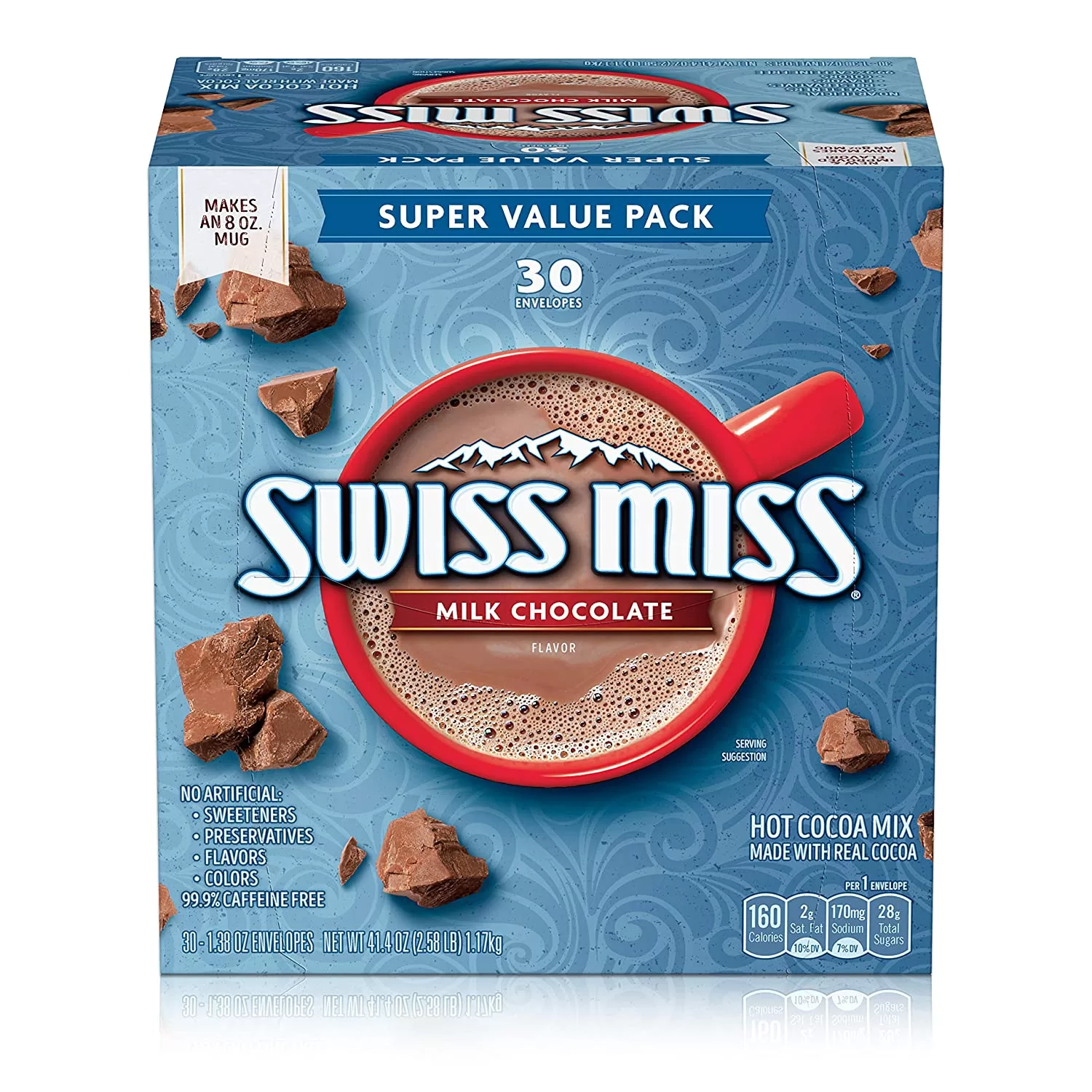 Swiss Miss Milk Chocolate Flavor Hot Cocoa Mix, 41.4 Ounce (Pack of 8)