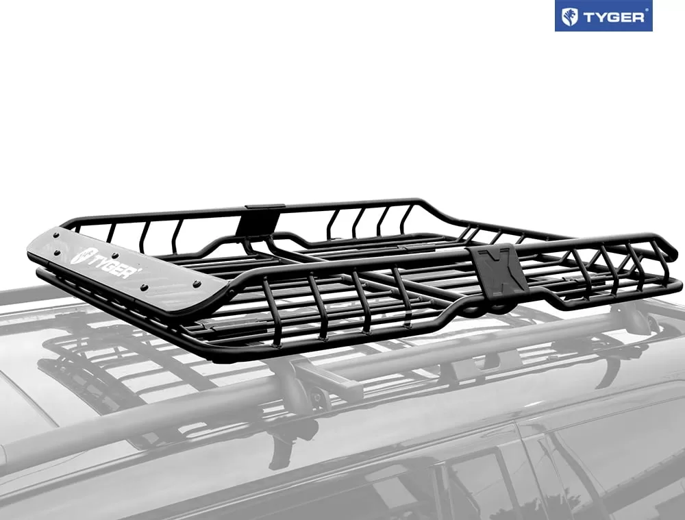 Tyger Auto TG-RK1B942B Heavy Duty Roof Mounted Cargo Basket Rack | L57.5" x W41.7" x H6.3"