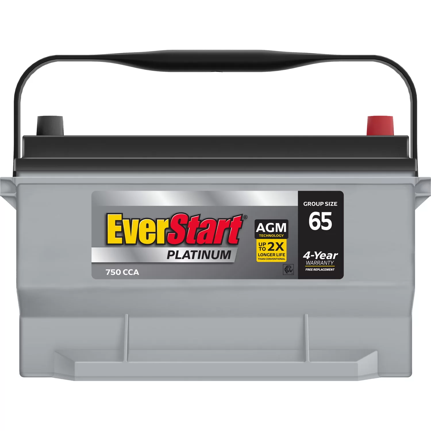EverStart Platinum BOXED AGM Battery, Group Size 65 12V, 750CCA