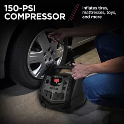 Schumacher SJ1427 6-in-1 Portable Power Station and 1500 Peak Amp Jump Starter 150-Psi