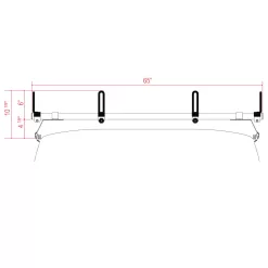 Vantech GFY Heavy Duty 3 Bar Ladder Roof Rack Fits: Chevy Express All Year & Trims (Black)