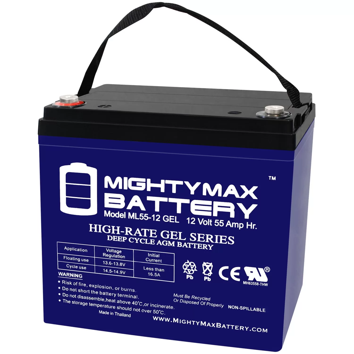 Mighty Max Battery 12V 55AH GEL Battery Replacement for 8A22NF