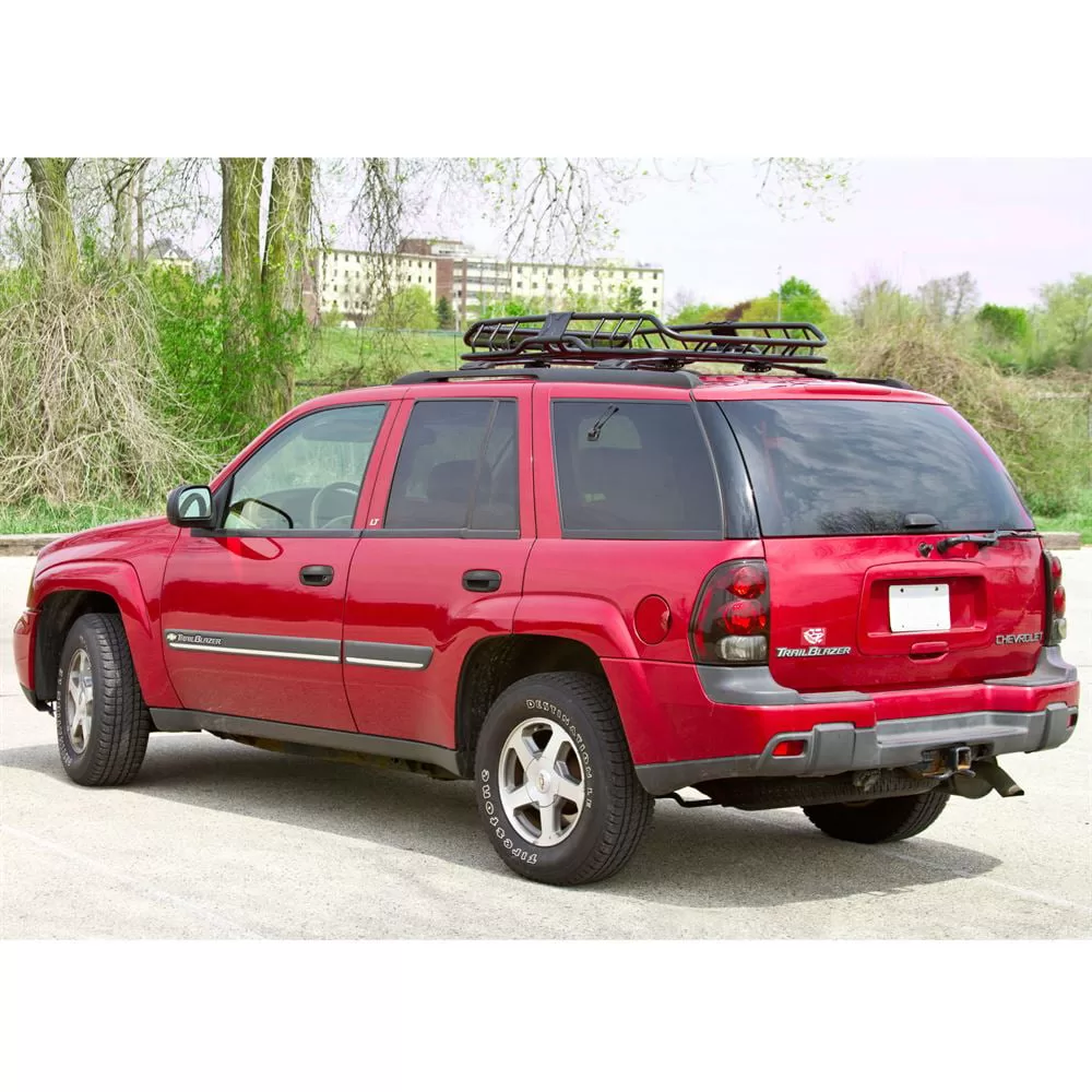 Heavy Duty Vehicle Roof Cargo Basket with Wind Fairing