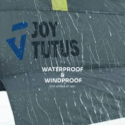JoyTutus Pickup Truck Tent, Waterproof PU2000mm Double Layer for 2 Person, Portable Truck Bed Tent, 5.5'-6' Camping- Gray Green