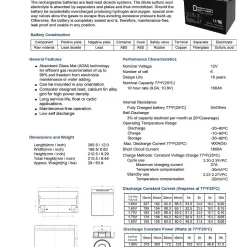 12V 100Ah SLA AGM Battery for SUNPOWER PV Solar Panels