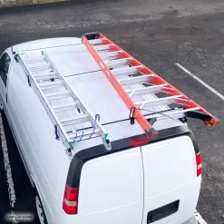 Vantech GFY Heavy Duty 3 Bar Ladder Roof Rack Fits: Chevy Express All Year & Trims (Black)