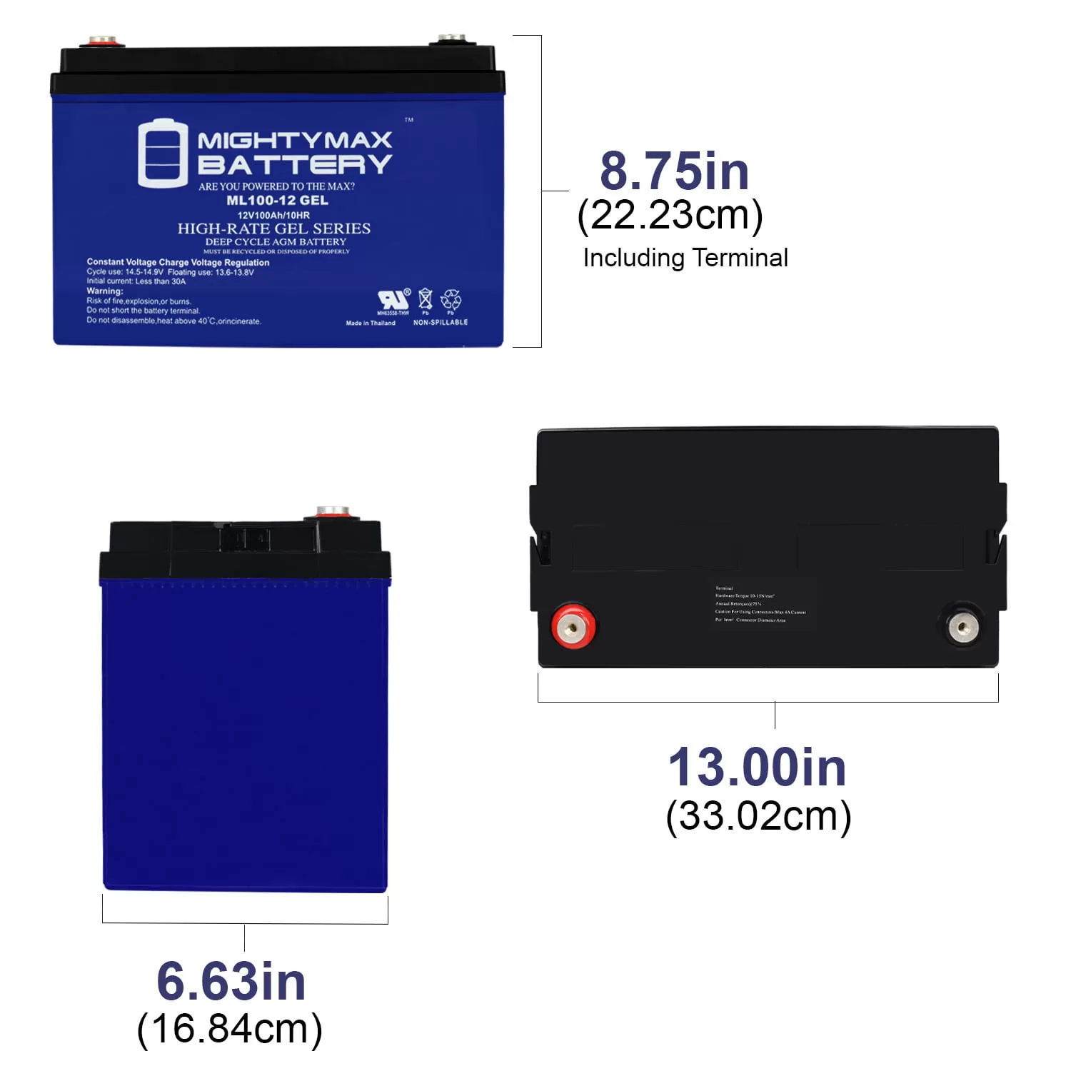 12V 100AH GEL Battery Replaces Solar Wind Deep Cycle VRLA 12V 24V 48V