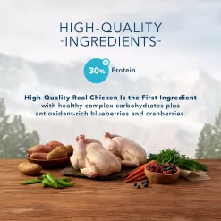 Blue Buffalo Blue Wilderness Natural Adult High Protein Chicken Dry Cat Food, 12 lbs.