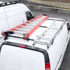 Vantech GFY Heavy Duty 3 Bar Ladder Roof Rack Fits: Chevy Express All Year & Trims (Black)