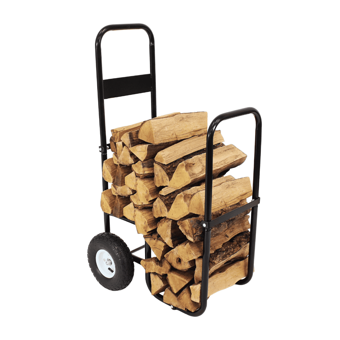Sunnydaze Decor 43-in x 21.5-in x 26-in Steel Wood Cart