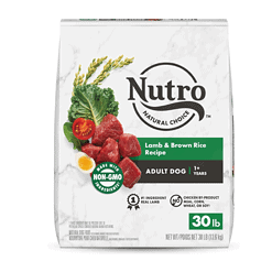 NUTRO NATURAL CHOICE Adult Dry Dog Food, Lamb & Brown Rice Recipe Dog Kibble, 30 lb. Bag