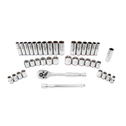 Kobalt 40-Piece Standard (SAE) and Metric Polished Chrome Mechanics Tool Set with Hard Case
