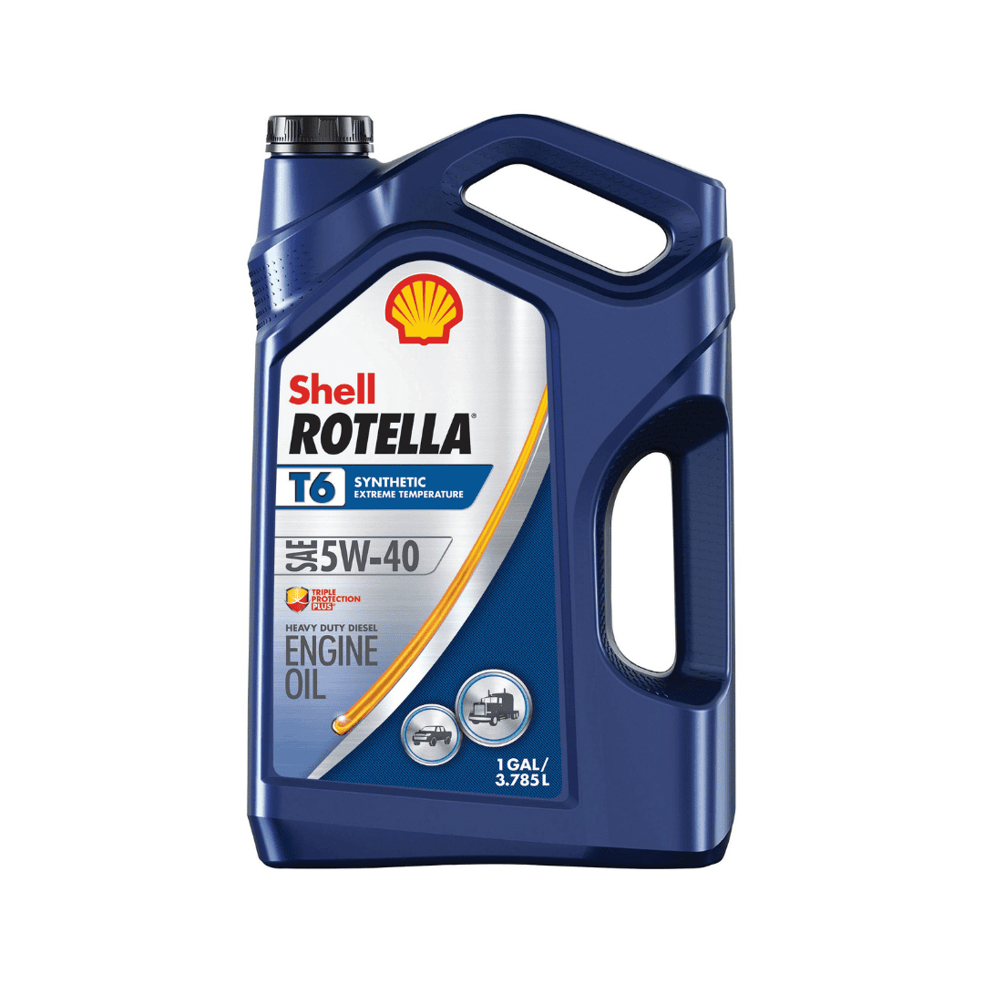 Shell Rotella T6 Full Synthetic 5W-40 Diesel Engine Oil (1-Gallon, Case of 3)
